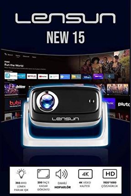 Genel Markalar NEW 15 Taşınabilir Android Projeksiyon Dahili