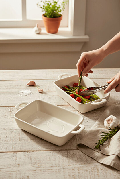   MitraステンレススチールServing Set Mithra Life 2 li Kulplu Seramik Beyaz Sosluk Meze Çerez Meyve