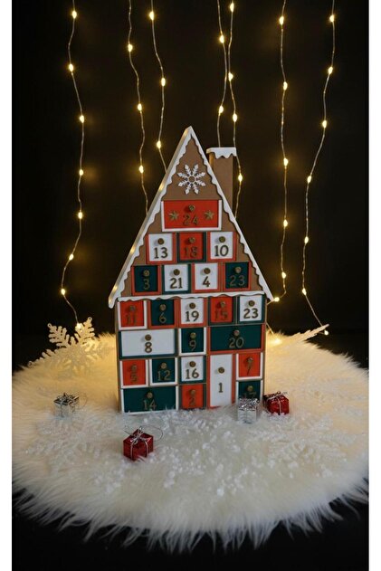 Rekatech Hediyelik Zencefilli Kurabiye Ev Advent Calendar Yılbaşı