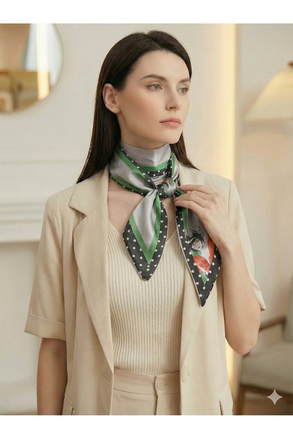 Eșarfă cu model pentru femei – Accesoriu pentru gât și păr, utilizare zilnică și elegantă, opțiune de cadou