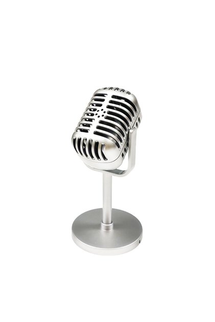 Golden Retro Microphone Prop Classic Plastic Microphone Party Favors Live Performance Home Decoratio