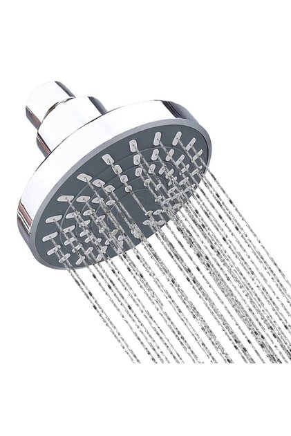 High Pressure Chrome Shower Head Sprayer Adjustable Rainfall Wall-Mounted Bathroom Fixture Faucet...