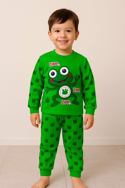 Frog Prince 100% Cotton Combed Children's Pajama Set (1 Piece Pajama Set)