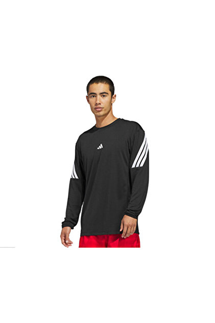 adidas Crazylite Ls Erkek Basketbol Uzun Kollu Tişört JZ9647 Siyah