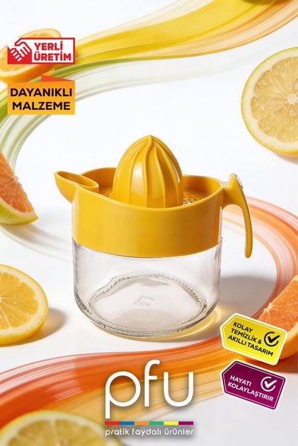 Limon Sıkacağı | Limon Sıkacak | Limon Sıkma Kabı | Cam Narenciye Sıkacağı - 300 ml
