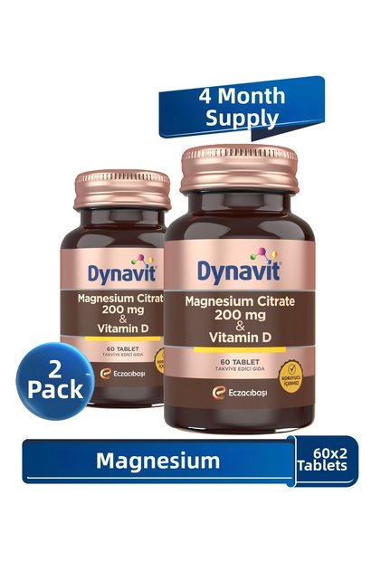 Magnesium Citrate 200 Mg & Vitamin D 60 Tablets X2 – Magnesium Citrate, Vitamin D - Muscle & Bone