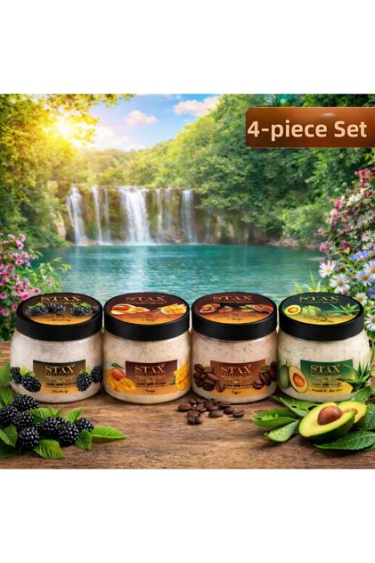 Stax Peeling 4-Piece Set! Blackberry, Coffee, Mango, Avocado & Aloe Vera 3in1 500ml