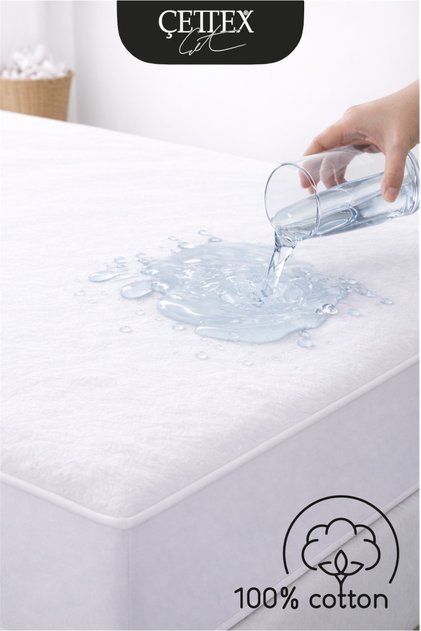 100% Cotton Fitted Full Edge Liquid Proof Mattress Protector Mattresses