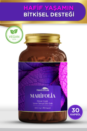 Marifolia Günlük Beslenme Rutinine Destek Mürver Çiçeği İçeren Takviye Edici Gıda 30 Kapsül 800mg