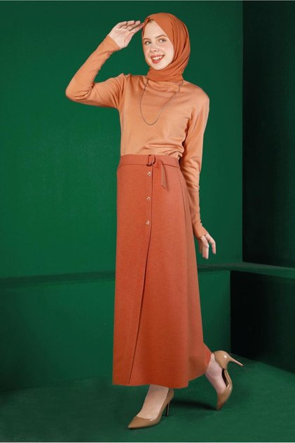 BUTTON DETAILED SKIRT 60341