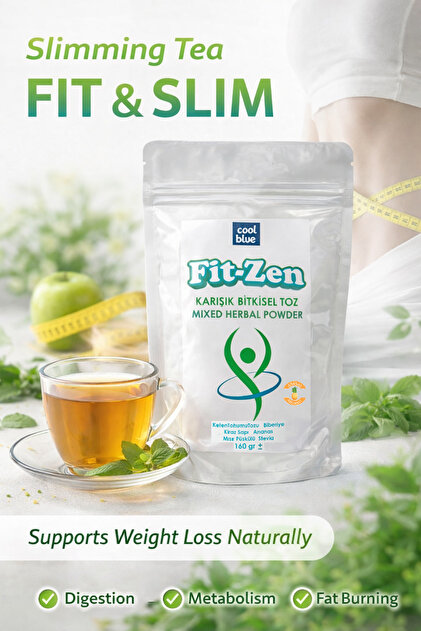 cool blue Fit-Zen Bromelain Diyet & Fit Yaşam Ananaslı Detoks