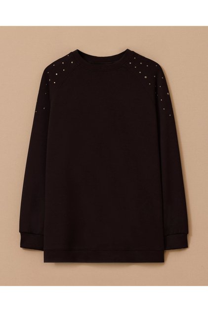 Omuz Detaylı Oversize Sweatshirt