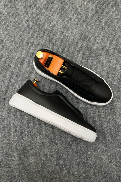 Men's Leather Sneaker Shoes Black
