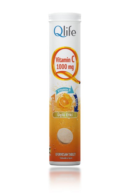 Daily Vitamin C 1000Mg Supplement + Vitamin D + Zinc 20 Effervescent Tablets