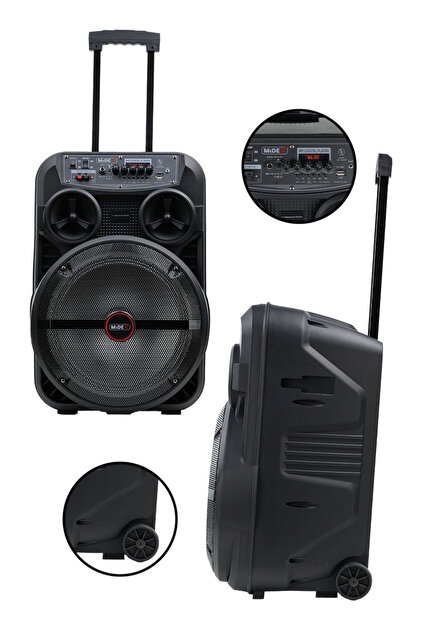 Midex MXR-280SXC Taşınabilir Seyyar Portatif 3 Mikrofonlu Şarjlı