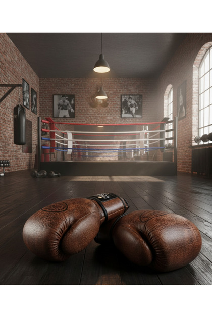 Vintage Edition Pro Fight Premium Leather Boxing Gloves