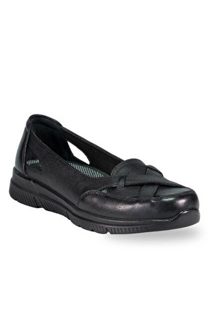 Forelli MIMOZA-H Kadın Siyah (36-41) Deri Comfort Ayakkabı