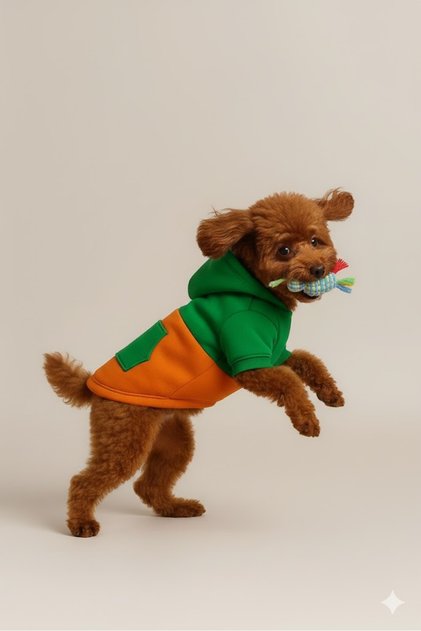 Kontrast Koleksiyonu Kapüşonlu Köpek Sweatshirt – Küçük ve Orta Irklar için Rahat ve Şık Hoodie