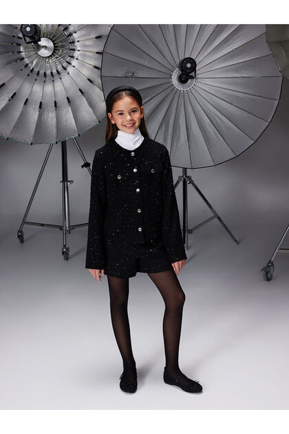 I Pul Embroidered Girls' Tweed Shorts from Freezen Store