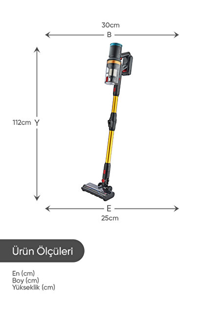 Lorenzo VC4290 X-PERT Şarjlı Katlanabilir Dikey Pratik Kablosuz