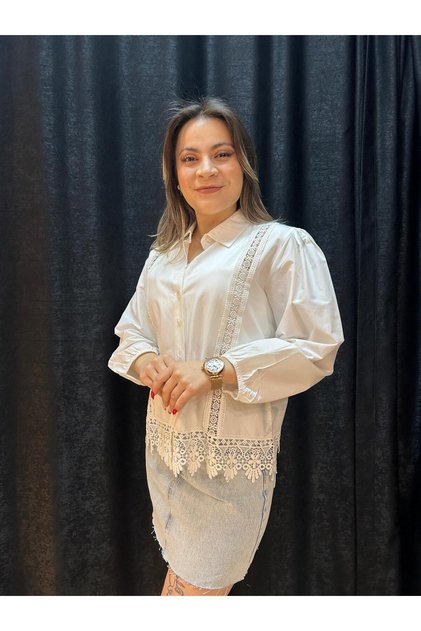 Embroidered White Shirt