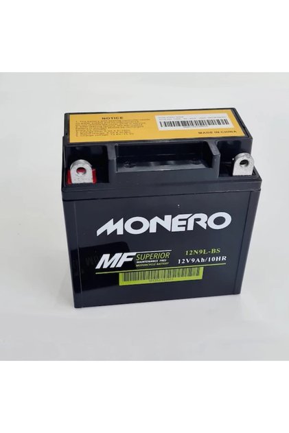 Monero AKÜ 12N9L-BS 12V9AH DİK TVS APACHE RTR 150 180 200