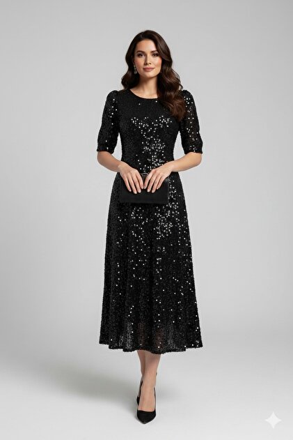 Midi Length Sequin Dress