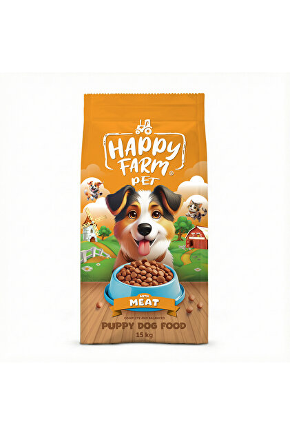 happy farm Yavru Köpek Maması Puppy Kuzu Etli 15 KG - Fiyatı