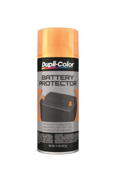 DUPLI COLOR Battery Protector Spray Orange 311 g | Ideal for cars | Various vehicles | Forms a long-lasting protective coating that helps maintain electrical conductivity and extend life