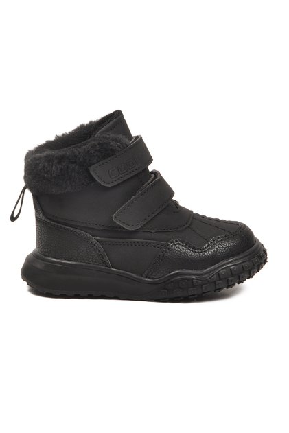 Cizme pentru copii unisex cu talpă anti-alunecare cu velcro negru Shade B