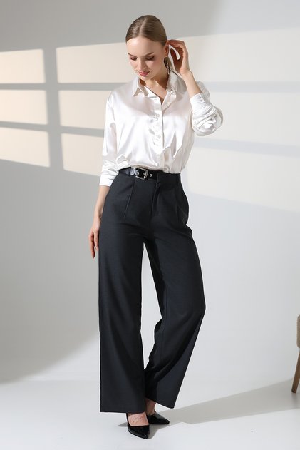 Buy Wide Leg Pants with Belt Accessories Palazzo Pants