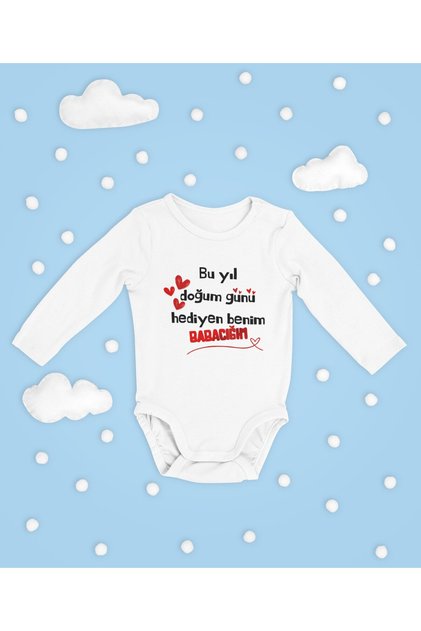 This Year's Birthday Gift Is Written on It: My Daddy Is Made of Cotton Unisex Snap-On Long Sleeve Bodysuit