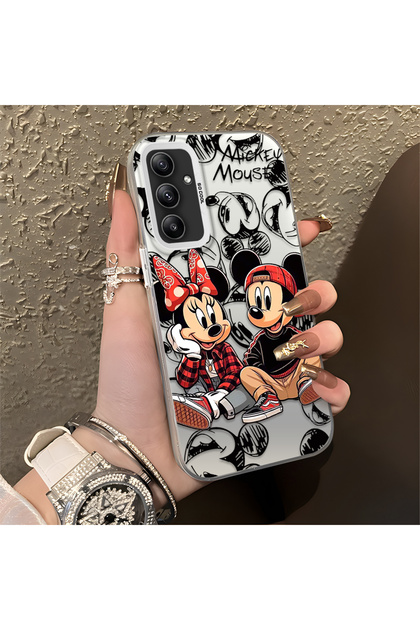 Samsung Galaxy A34 Compatible Silicone Edge Hard Back Anti-Fall Case Classic Mickey Mouse