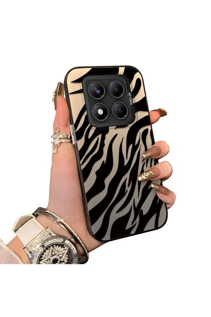 Xiaomi Redmi Note 14 Pro 4g Compatible Silicone Edge Hard Back Anti-Fall Case Wild Tiger