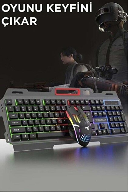 Torima TMK-06 Siyah Gaming Rgb Işıklı Kablolu Q Klavye ve Mouse