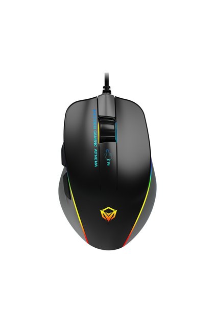 Mouse de gaming GM23, iluminare RGB, 12800 dpi, 128 x 81 x 40 mm, lungime cablu 1,8 m, negru-gri
