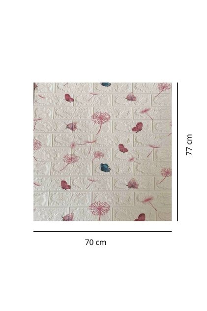 Kendinden Yapışkanlı Duvar Kağıdı Panel Strafor Köpük 70x77 Ses Isı Yalıtımı