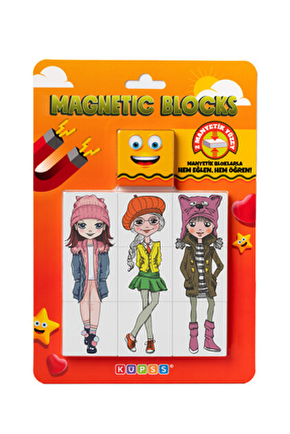KÜPSS Manyetik Blok Çift Taraflı 9 Parçalı Mıknatıslı Puzzle 2