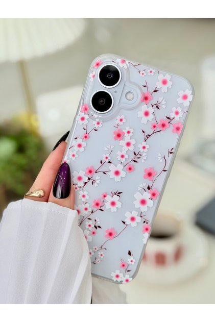 Iphone 17 Uyumlu Darbe Önleyici Mat Şeffaf Baskılı Silikon Kılıf