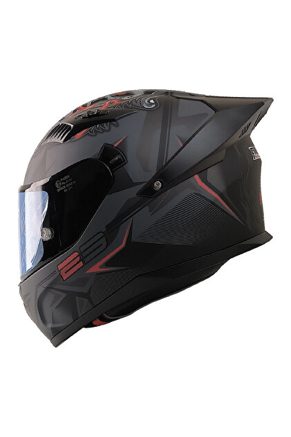 kuzey motor KUZEYMOTOR MTS X340 THUNDER MAT SİYAH-GRİ-KIRMIZI