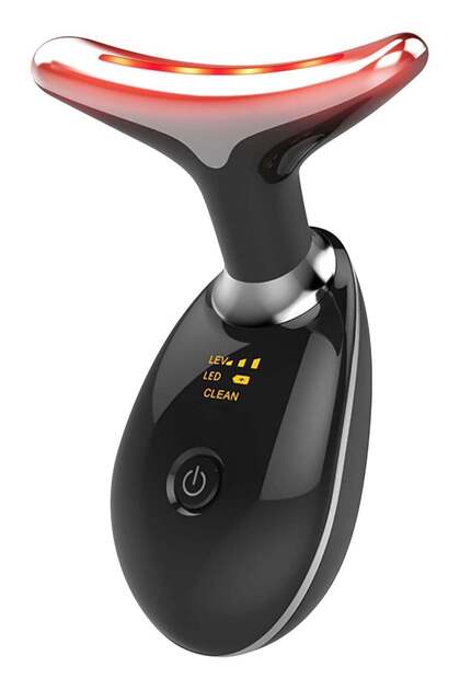 Rechargeable Neck & Face Tightening Massager – LED Heating Device for Chin Lift, Wrinkle Reduction