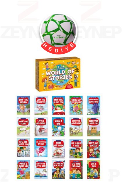 4. and 5. English stories for classes 20 book set (football ball gift)