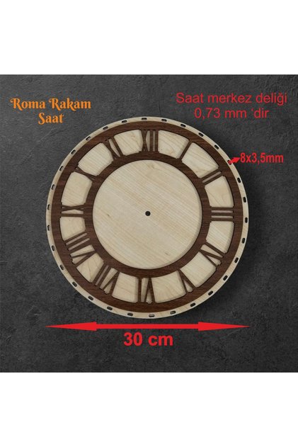 30 cm Roman Numeral Clock 1 Piece Raddan Bamboo Tray Knitting Plate Supla Perforated Base Crochet Base Craft