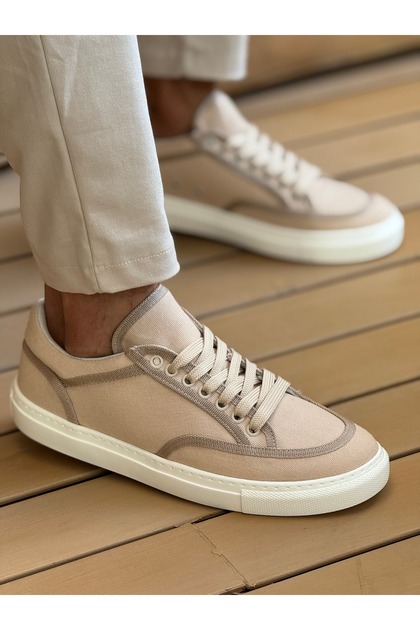 Ch2505 - Linen Men's Shoes Beige/Beige