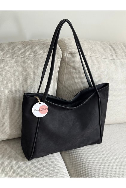 Large Size Suede Leather Women's Bag En42 Uzn28