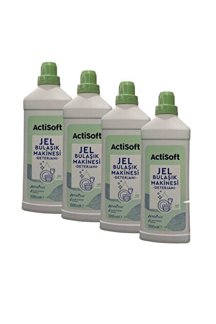 actisoft Bitkisel Özlü Jel Bulaşık Makinesi Deterjanı Klor ve