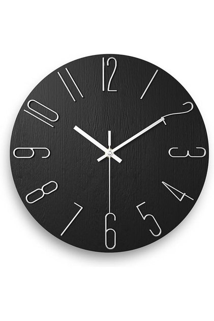 The Wall Clock, 12 Inch Silent Non-Ticking, Simple Wooden Decorative Clock, Modern Style Wall C