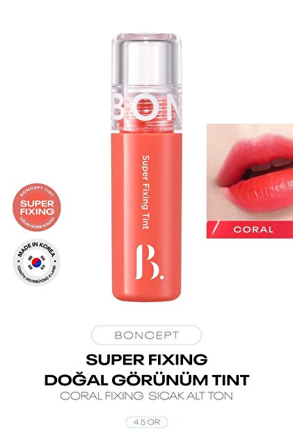BONCEPT Doğal Görünüm Sunan Kore Dudak Tint Super Fixing Tint