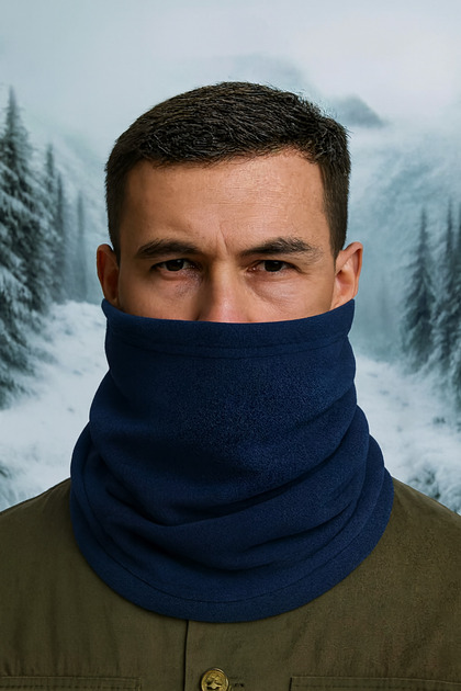 Polar Necklace/Beanie - Dark Blue