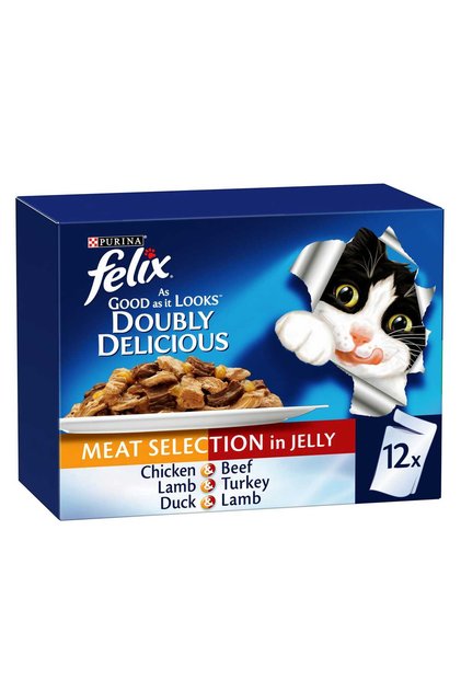 Purina Doubly Delicious Meat Selection In Jelly ( Chicken & Beef Lamb & Turkey Duck & Lamb ) 12 x 85 g